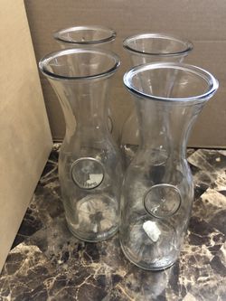 Glass Water or Wine Carafe - 1 Liter (4) Thumbnail