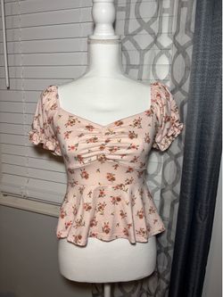 floral peplum top
