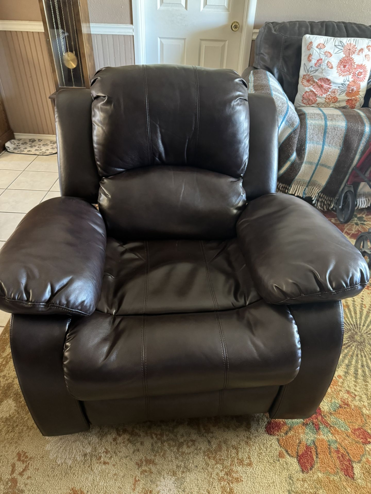Leather Recliner Rocker