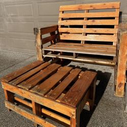 Handmade Bench And Ottoman 