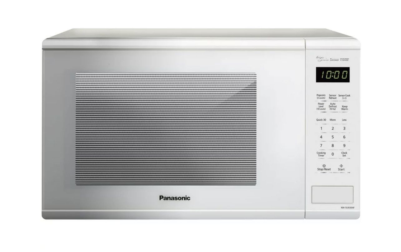 Panasonic Genius Sensor 1.3-Cu. Ft. 1100W Countertop Microwave Oven in White - Brand New