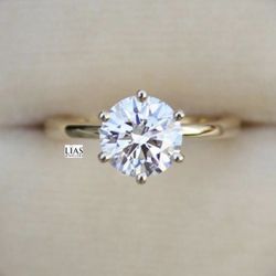 New 18k Yellow Gold Engagement Ring 
