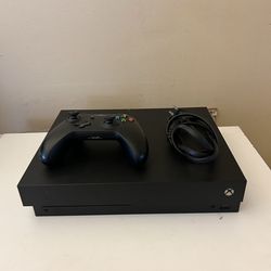 Xbox One X 1TB w/ Controller + Cables – 4K Gaming Ready