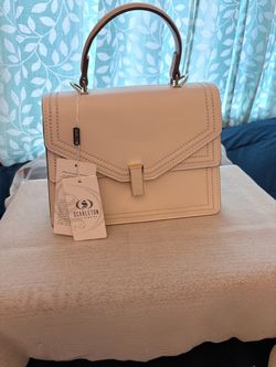 Elegant White Scarleton Top Handle Handbag