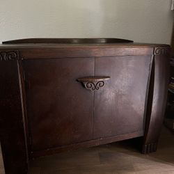 **antique buffet from 17-1800's  with featured liquor cabinet**