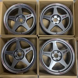 Set of 4 New 17” gun metal spoon style wheels 5x114 Honda Civic si Acura TSX RSX EP3 s2000