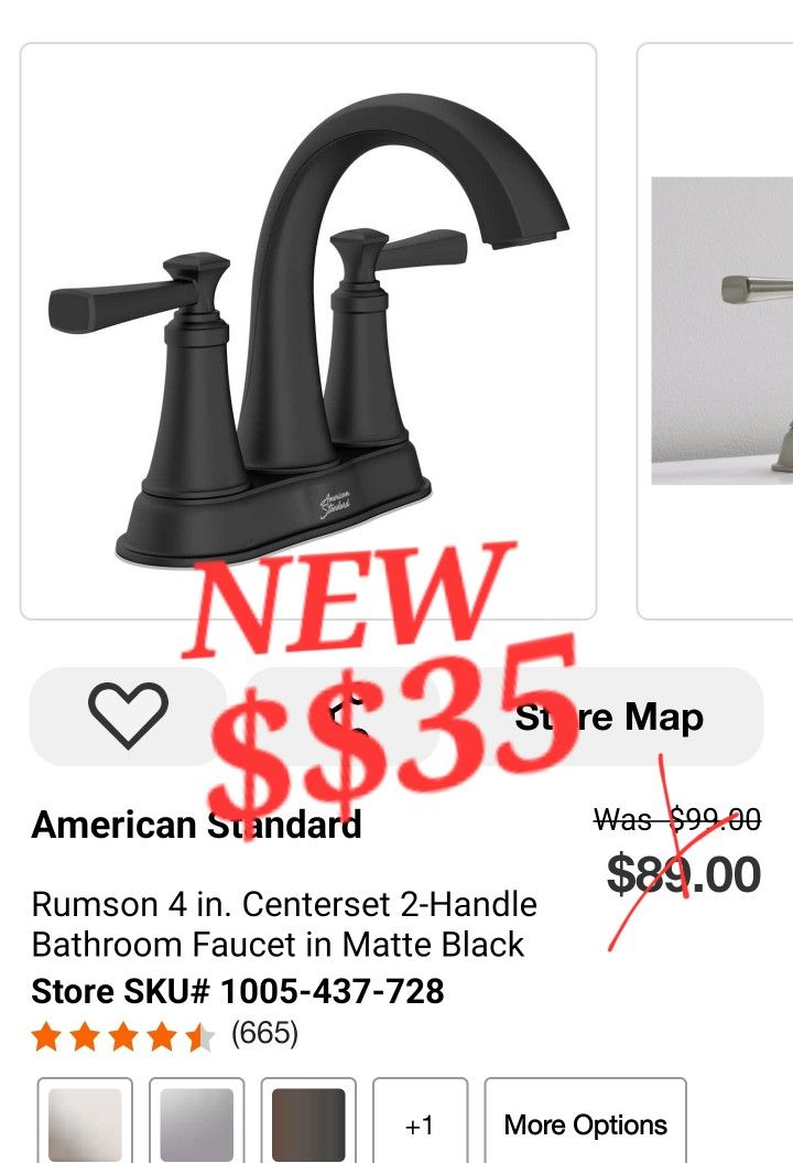 Bathroom Faucet in Matte Black