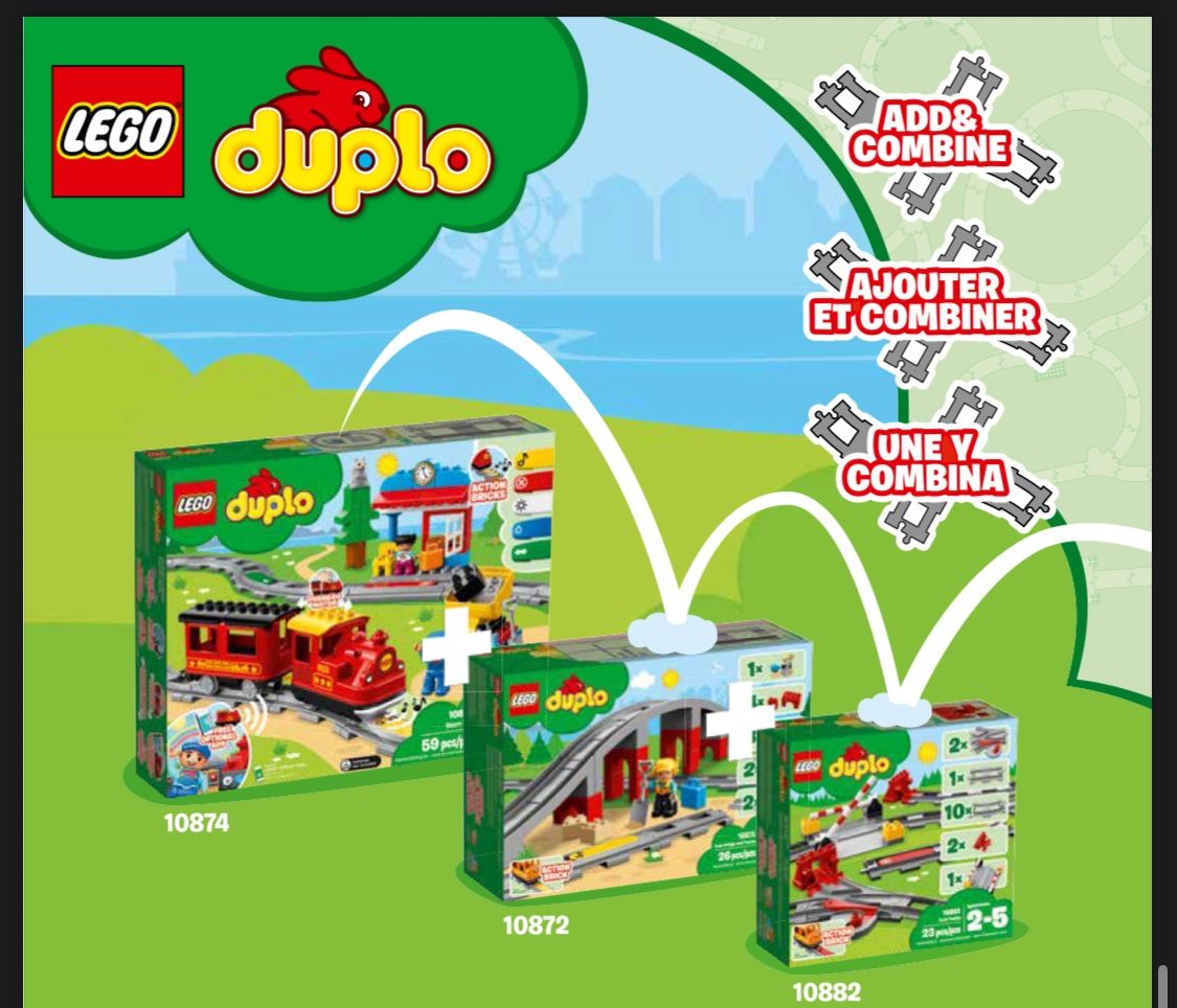 3 Sets of LEGO DUPLO Town Steam Train Set