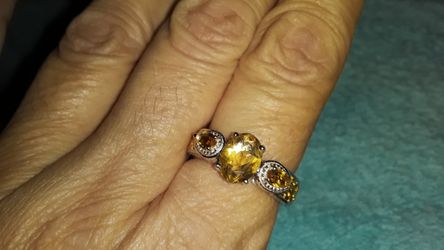 Three stone Citrine ring.