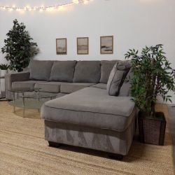Gray L Shaped Sectional with Chaise, Free Delivery