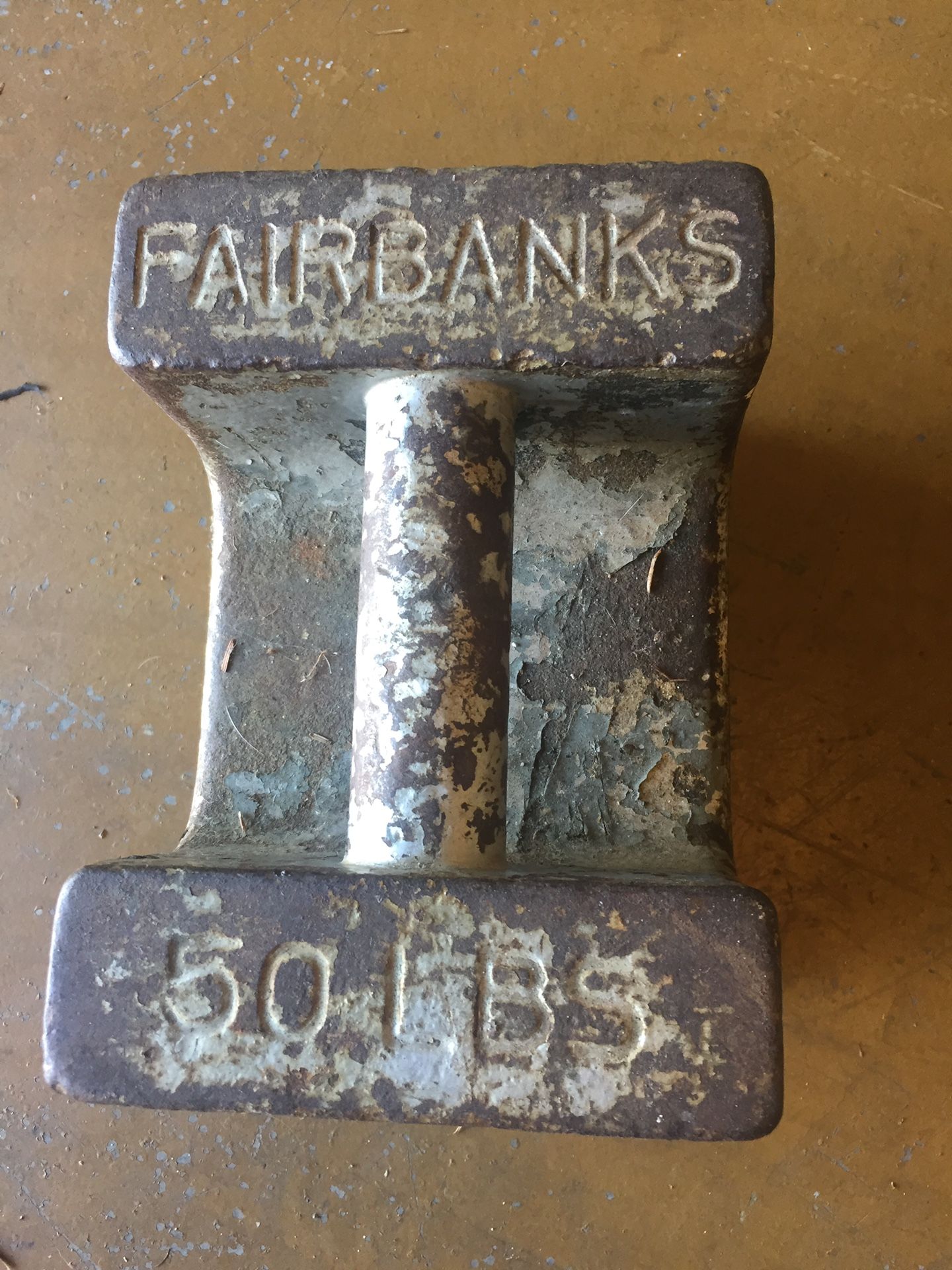 Antique Fairbanks 50lb calibration weight. Kettlebell
