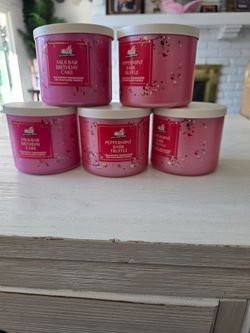 Milk bar Birthday Cake and Peppermint Bark Truffle candles