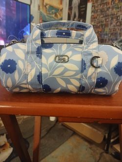 Lug Mini Barrel Bag Blue Floral