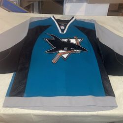 Authentic San Jose Sharks Jersey Teal Clean Nhl Vintage Mens 48 Mic Koho