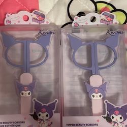 Kuromi And Cinnomoroll Tipped Beauty Scissors 