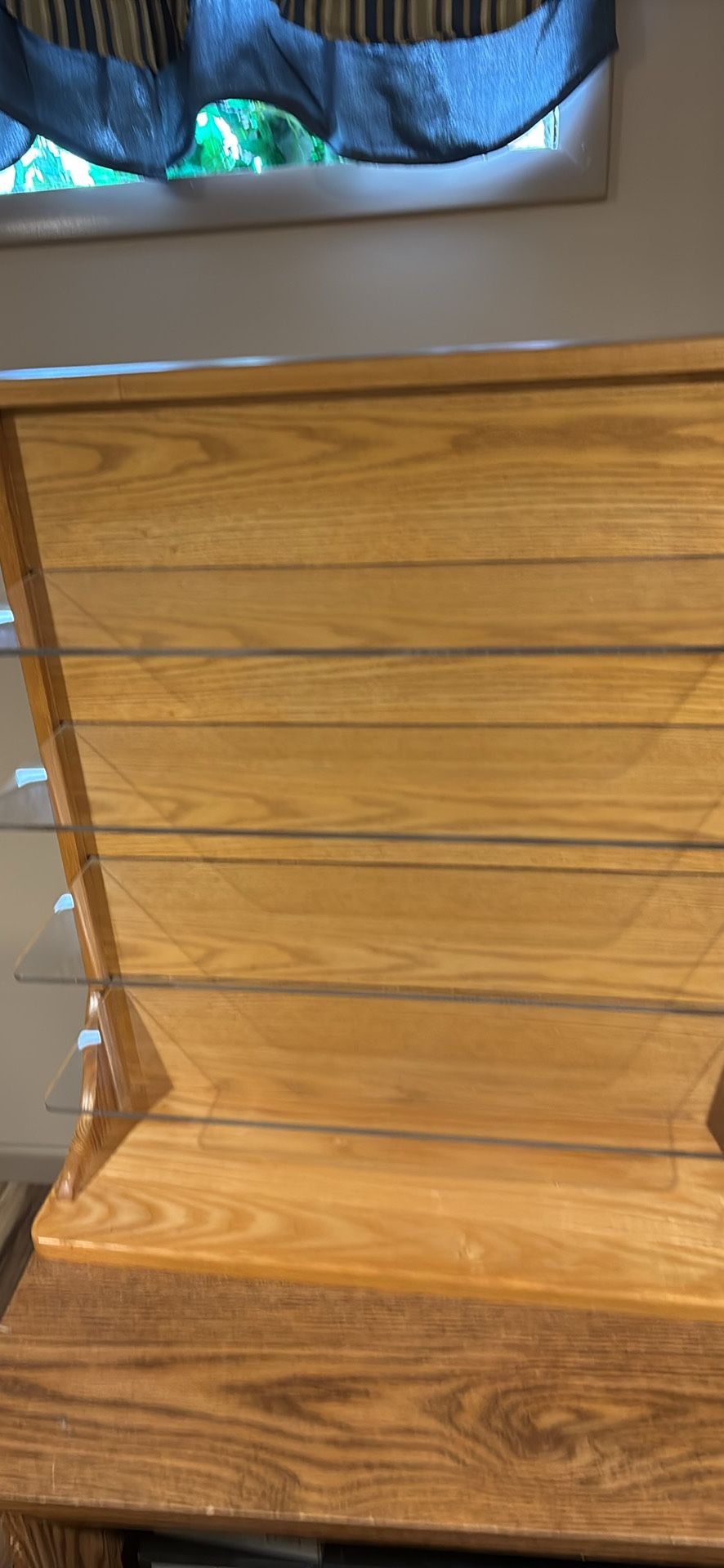 Acrylic oak cabinet
