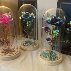 Valentine Flower Led Glass Globe