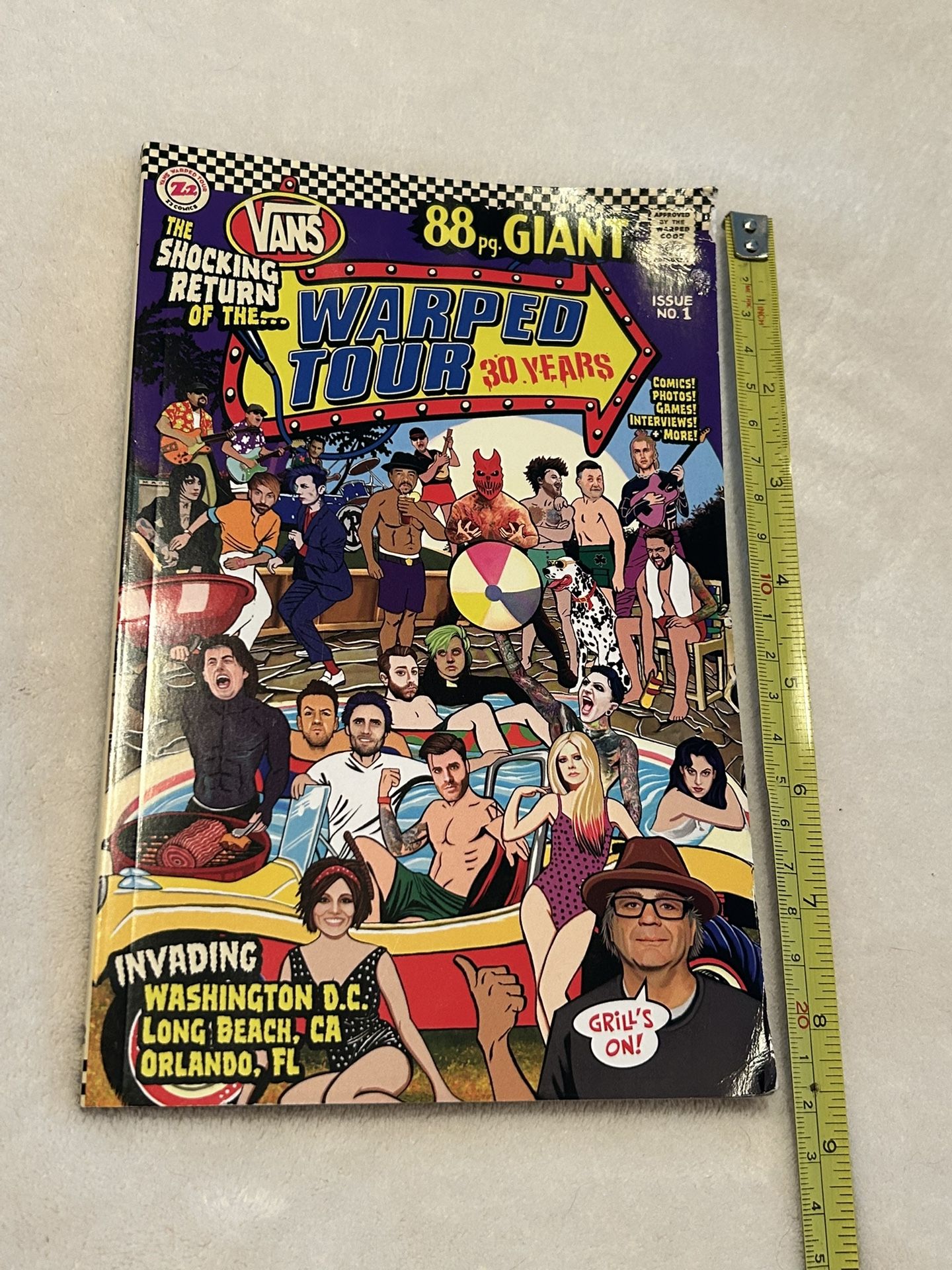 Warped tour 2025 30 vans Washington DC book comics photos interviews game music
