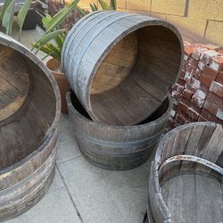 Wine barrels.
