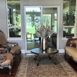 Aico Living Room 4-pieces Gorgeous Set Sofa  High Chairs  Coffee Table