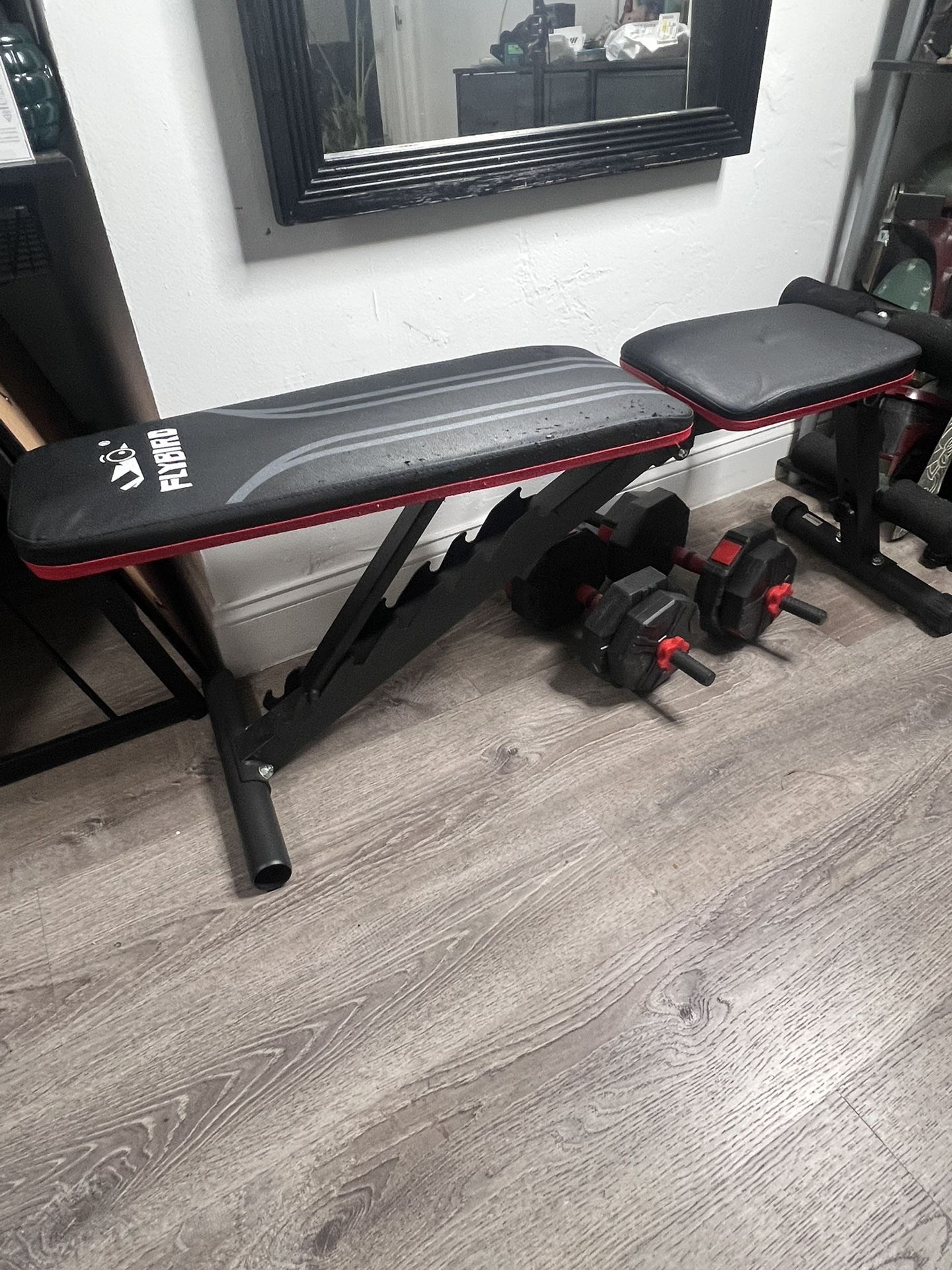 Weight Bench With Dumbbell Set