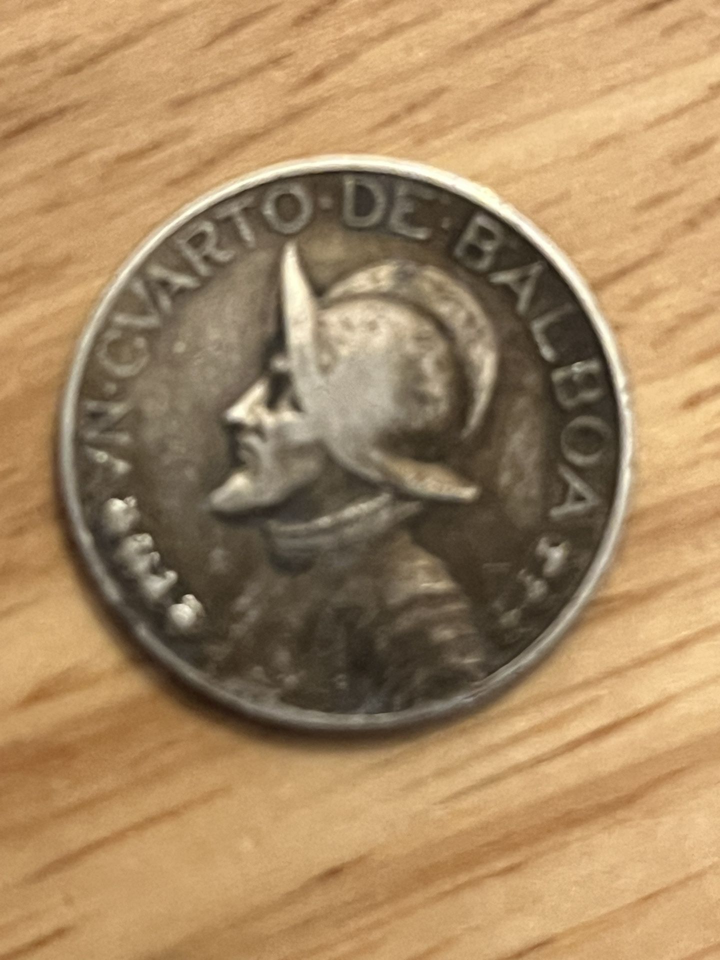 1930 1/2 Balboa Panama Coin .900 Silver