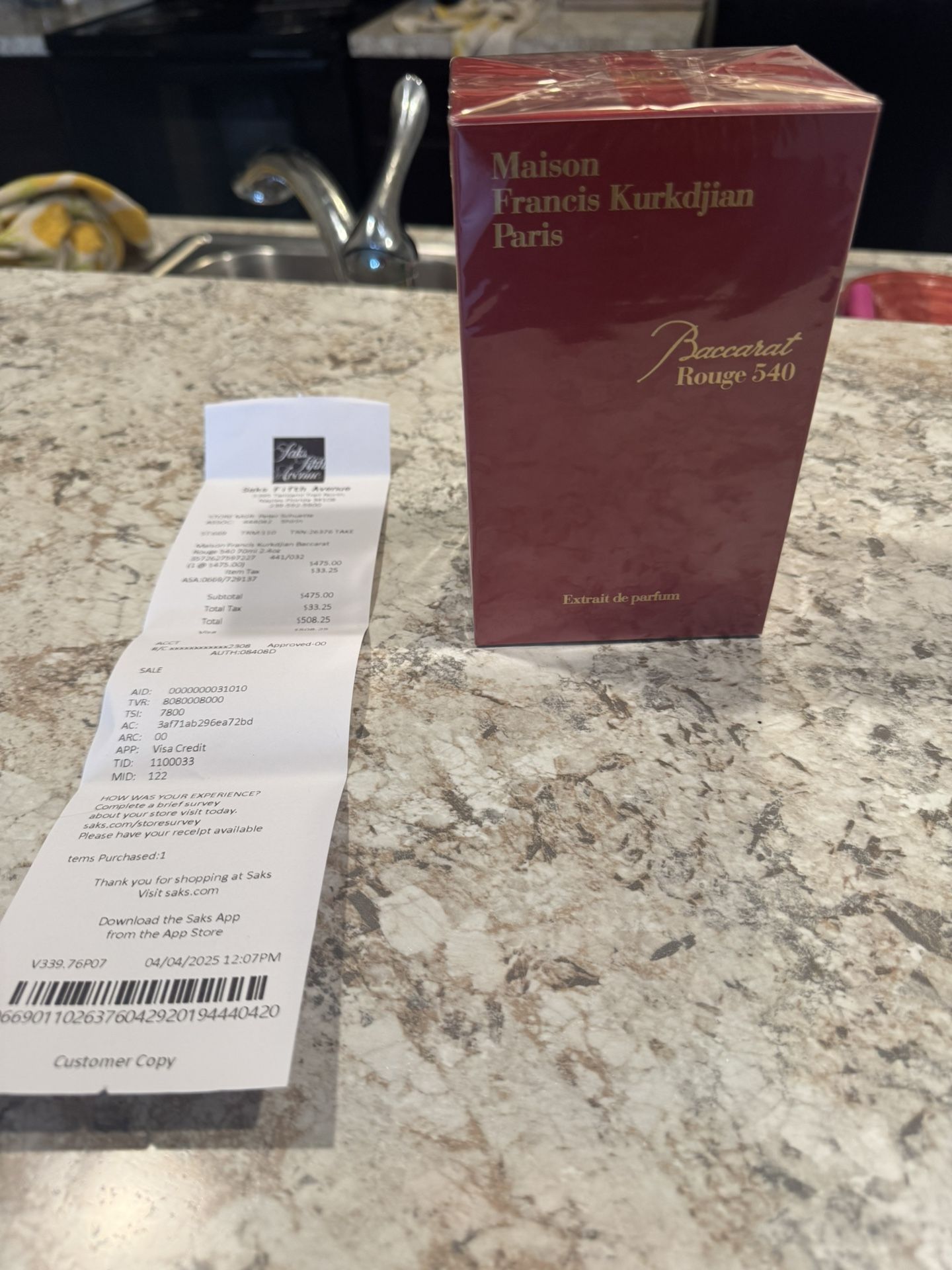 Maison Francis Kurkdjian Baccarat Rouge 540 in Red Packaging