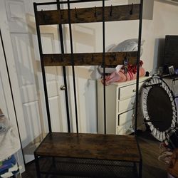Used Coat Rack Bench
