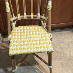 Beautiful Hand Carved Bamboo Weaved Accent Chair