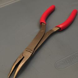 Snap-on Tools 9" Talon Grip™ Stork Bent Needle Nose Pliers (Red)