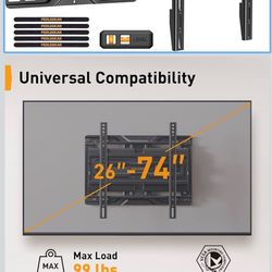 Full-Motion TV Wall Mount for 26 to 74-Inch TVs — TV Mount