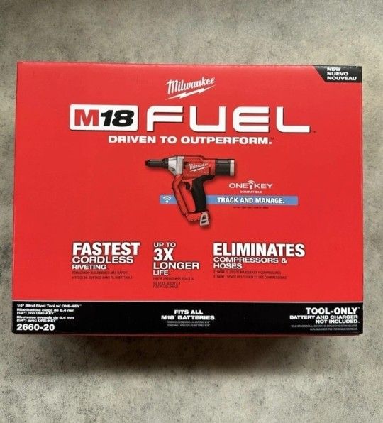 Milwaukee 2660-20 M18 FUEL™ 1/4" Blind Rivet Tool w/ ONE-KEY™ Bare Tool