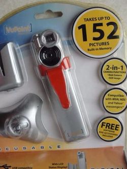 VuPoint DC-M10P-VP Pen Style Digicam Camera DC-M10P-VP New -