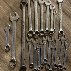 Lot of 20 miscellaneous open end wrenches & closed pro one crescent alloy steel