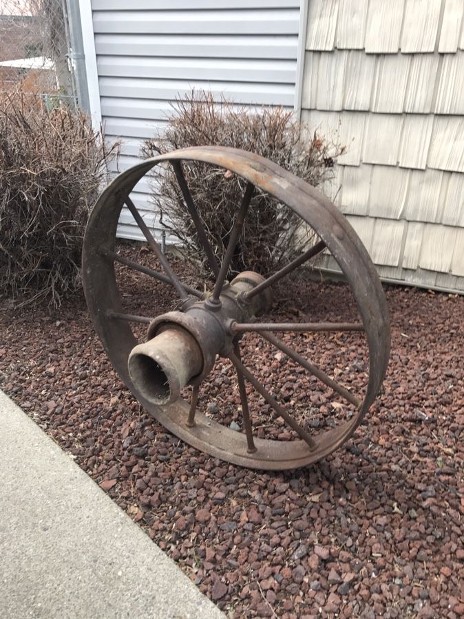 Antique iron wheel