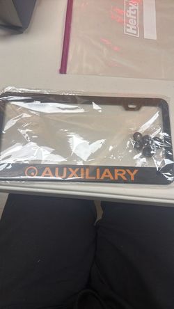 Auxiliary Black License Plate Frame