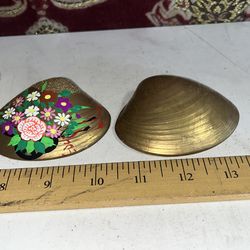 Hand Painted Clam Shells Very Old