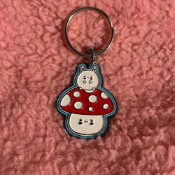 Hamster & Mushroom Keychain