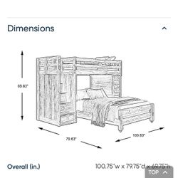 Bunk Bed Twin/ Full With Stairs And Storage