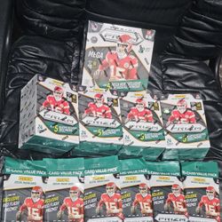 2025 Prizm Football Cards Lot! 1 Mega Box! 4 Blaster Box! 6 Fat Value Packs! New Factory Sealed!