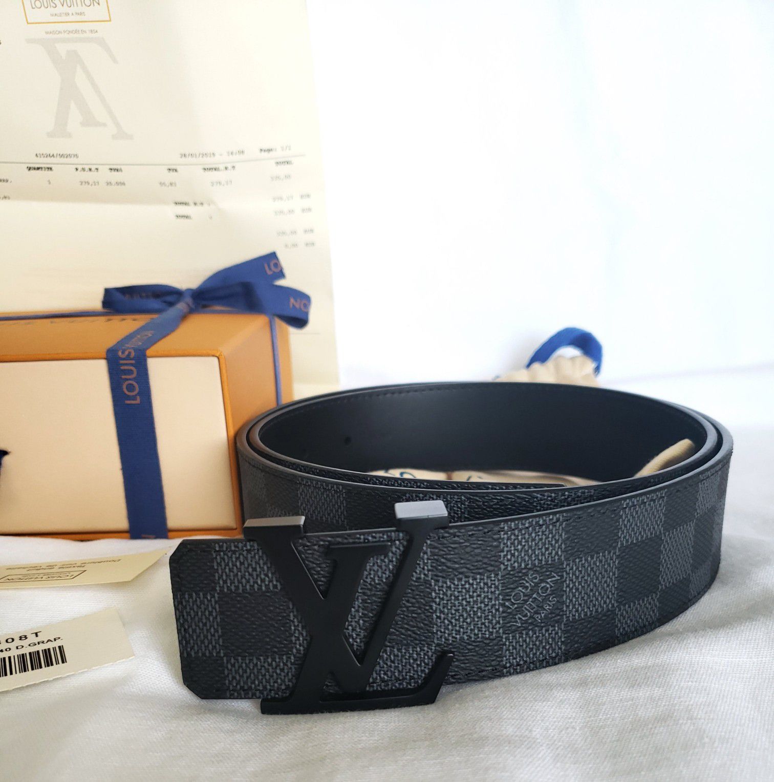 Black Louis Vuitton Belt, 95cm