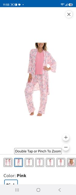 Women's 3-Piece Floral Pajama Set Pink