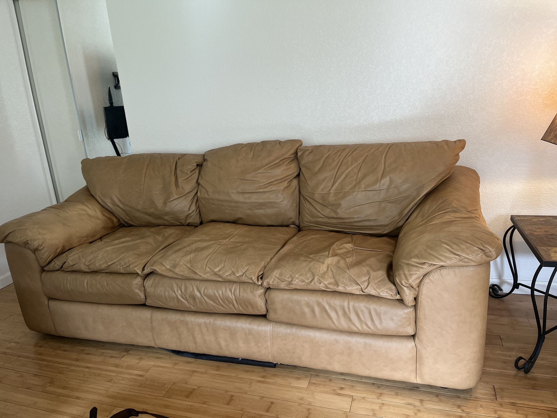 Leather Couch and Love Seat