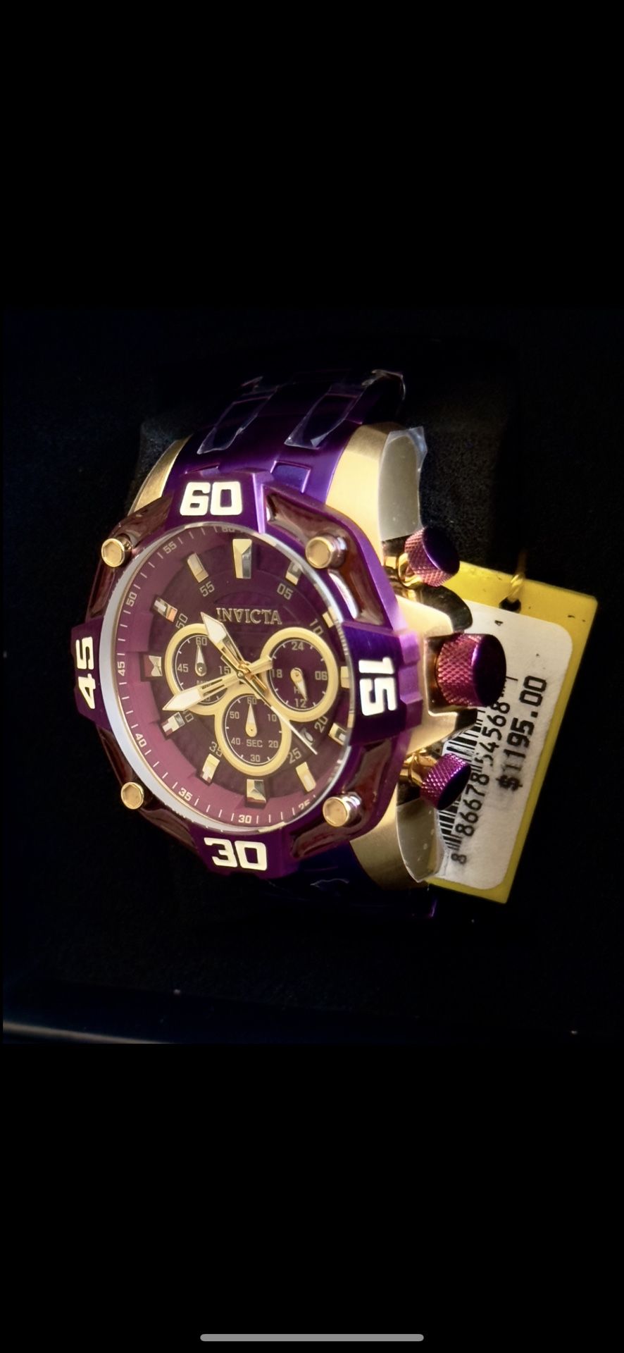 Invicta Watches For Men 52mm Purple Gold Limited Edition Brand New