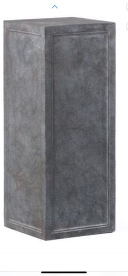New Tall Gray Stone Finish Pedestal Stand