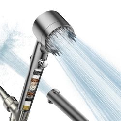 Filtered Shower Head with Handheld, High Pressure Water Flow and Multiple Spray Modes Shower Head with Filter, Power Wash for Hard Water, Showerhead w