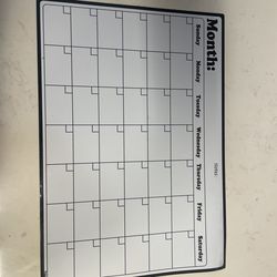 Magnetic Dry Erase Calendar
