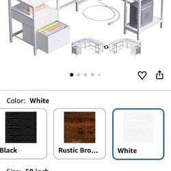White L Desk