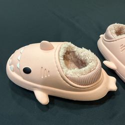 Girls' Shark Cartoon Clog Shoes Pink size 7