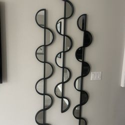 Uttermost Wisp Set of 3 Modern Mirrored Wall Decor